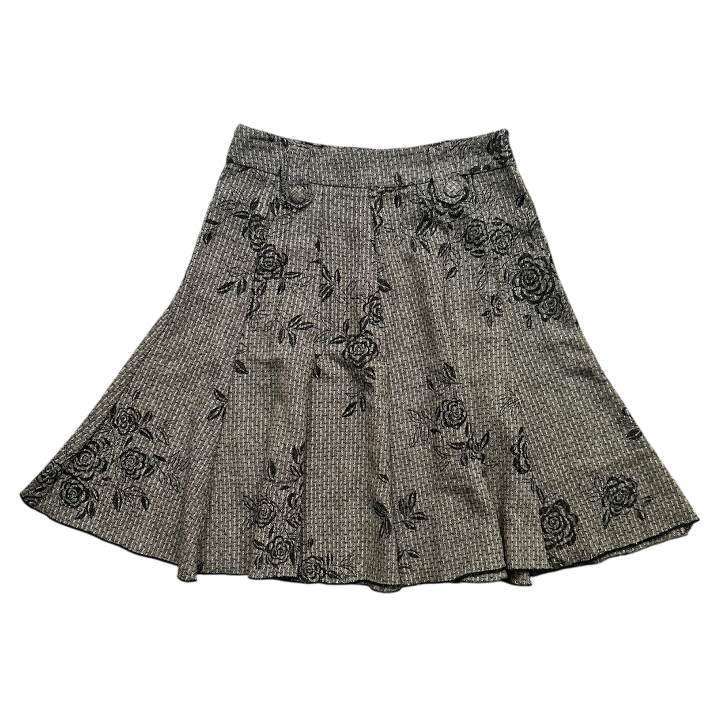 Rose A-line Midi Skirt