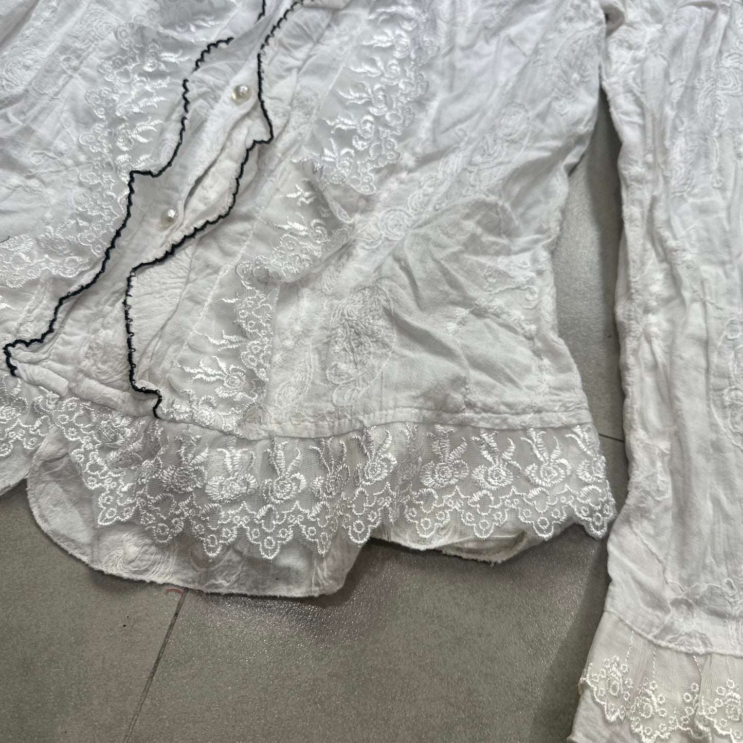 Victorian Ruffle Long Sleeves Skirt