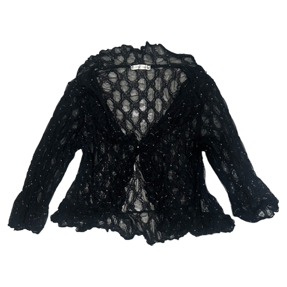 Glitter Knit Mesh Cardigan
