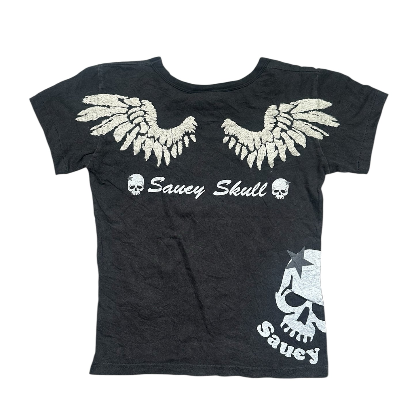 Skull Tee with Back Wings