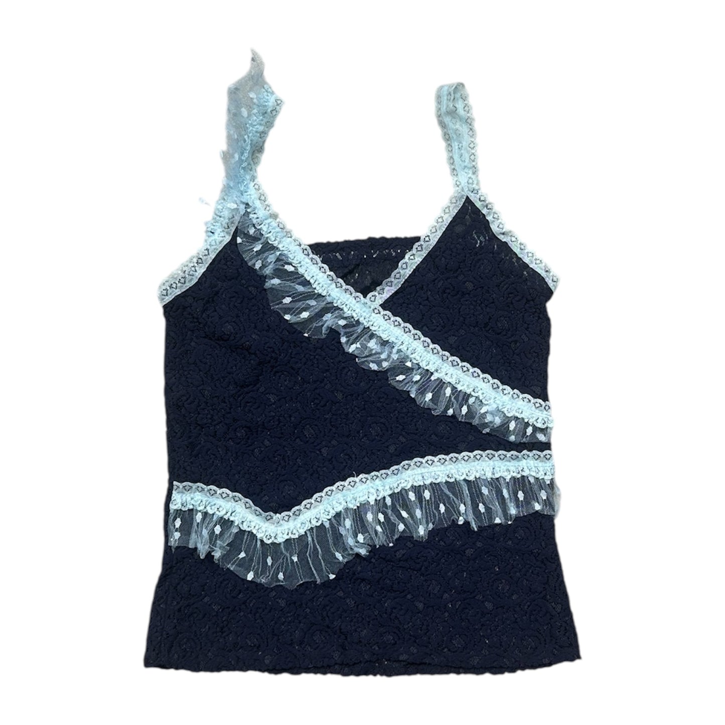 Mesh Trim Sheer Lace Camisole