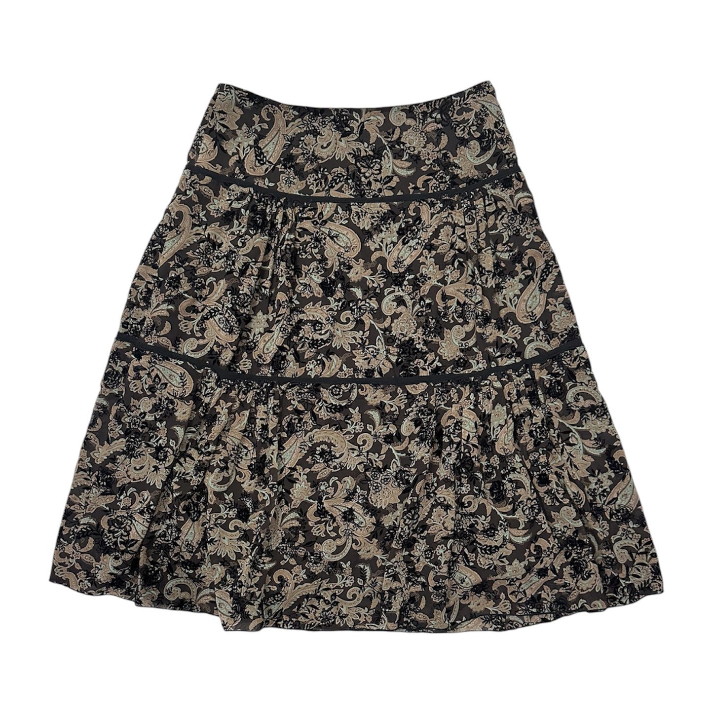 Floral A-line Midi Skirt