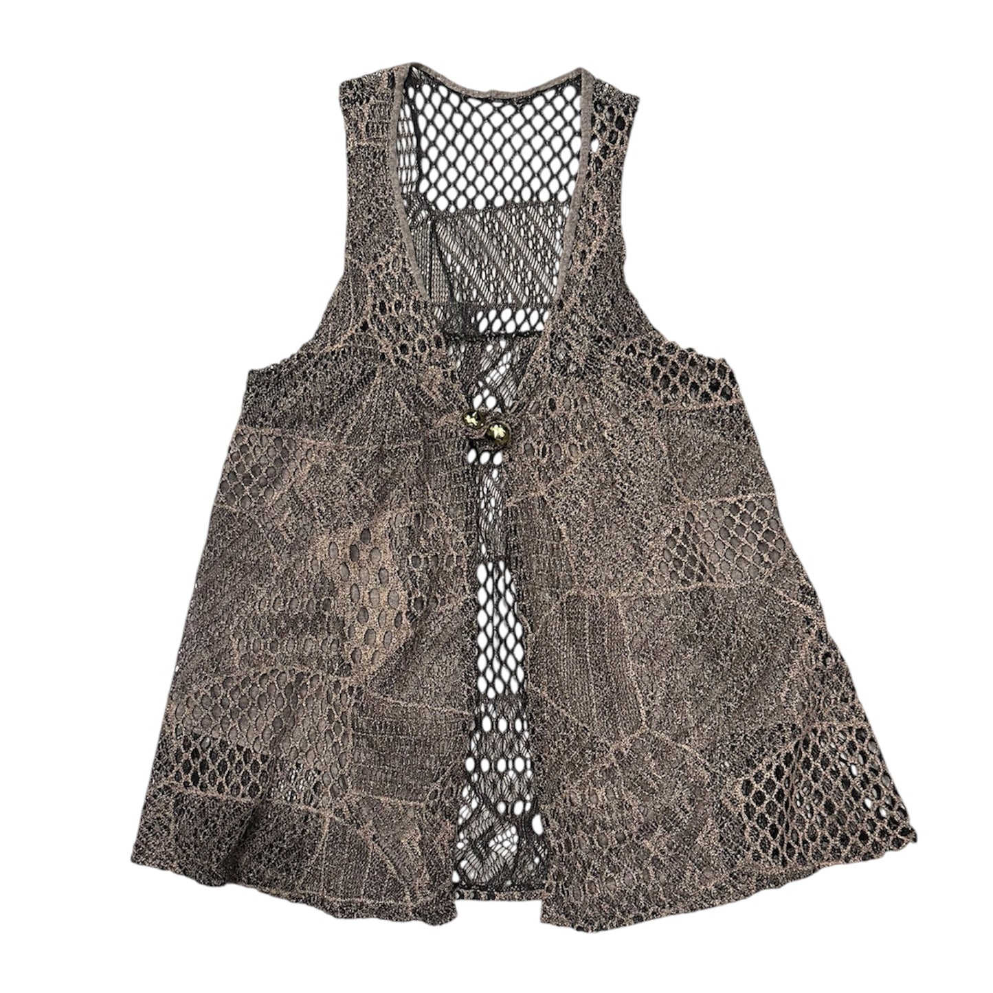 Eyelet Vest Cardigan