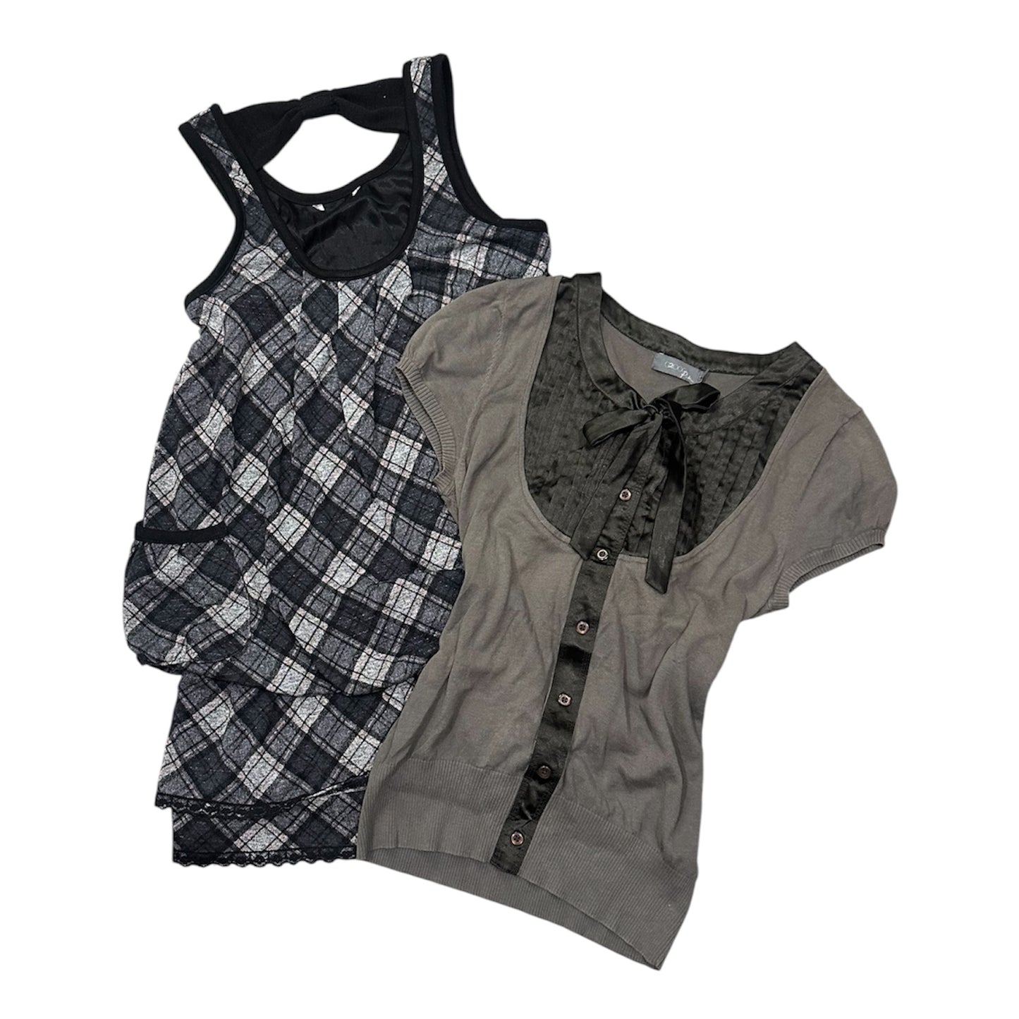 Checked Tank Dress Set
