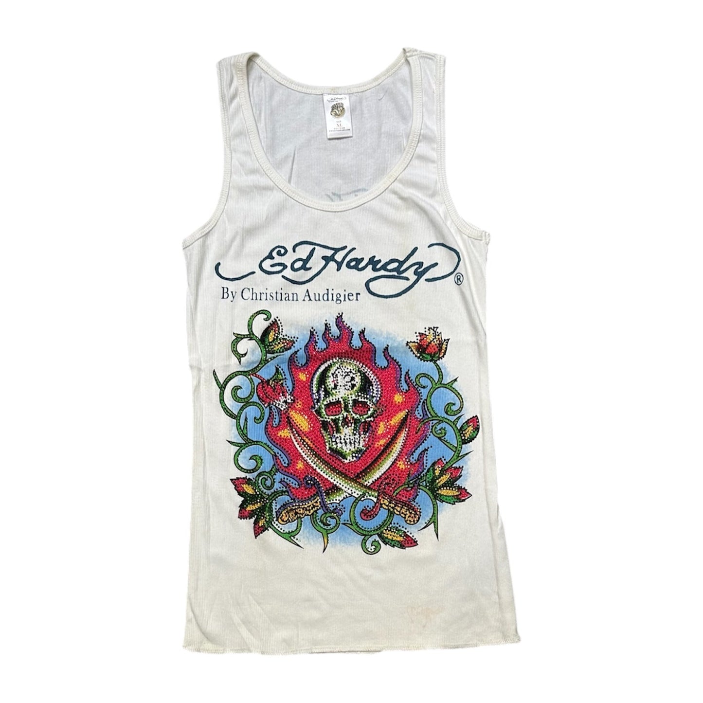 Ed Hardly Beased Skull Tank Top