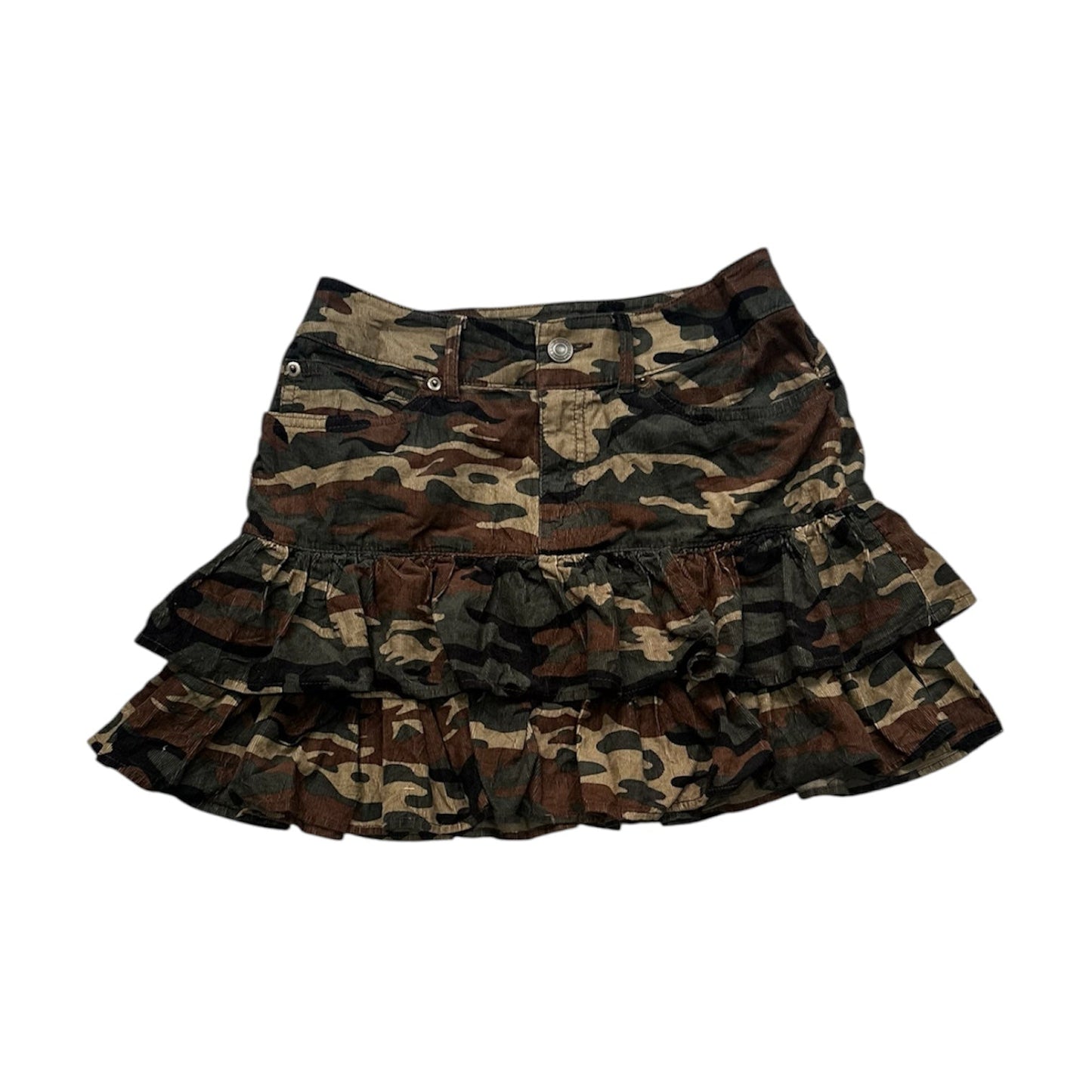 Camo Layered Mini Skirt