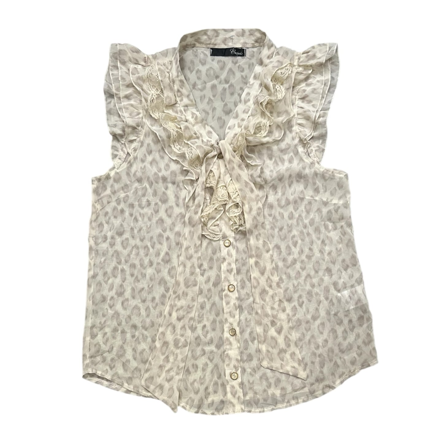 Ruffle Leopard Shirt