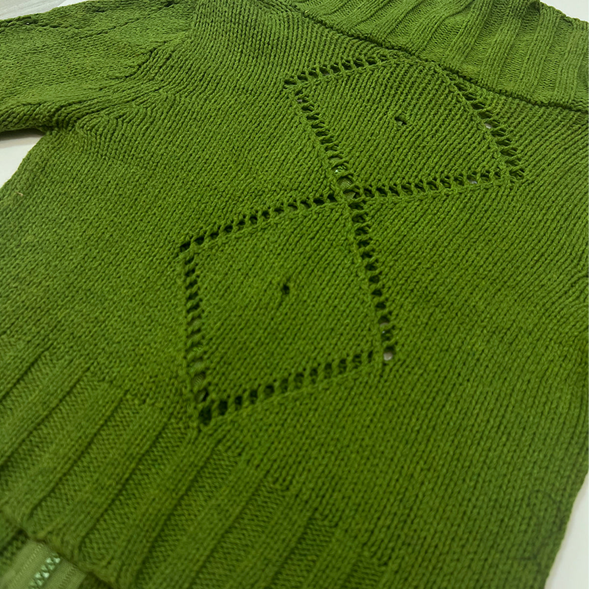 Pattern Knitted High Neck Zip Cardigans