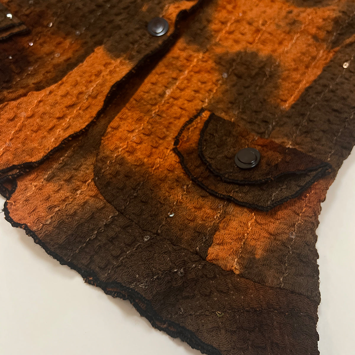 Textured Tie-Dye Tweed Jacket