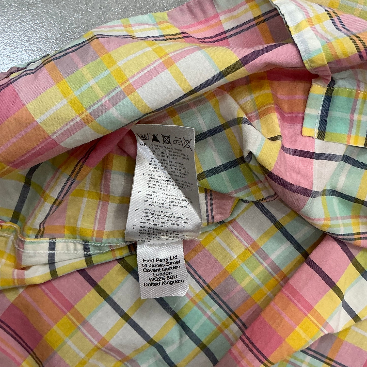 Fred Perry Pastel Checked Shirt