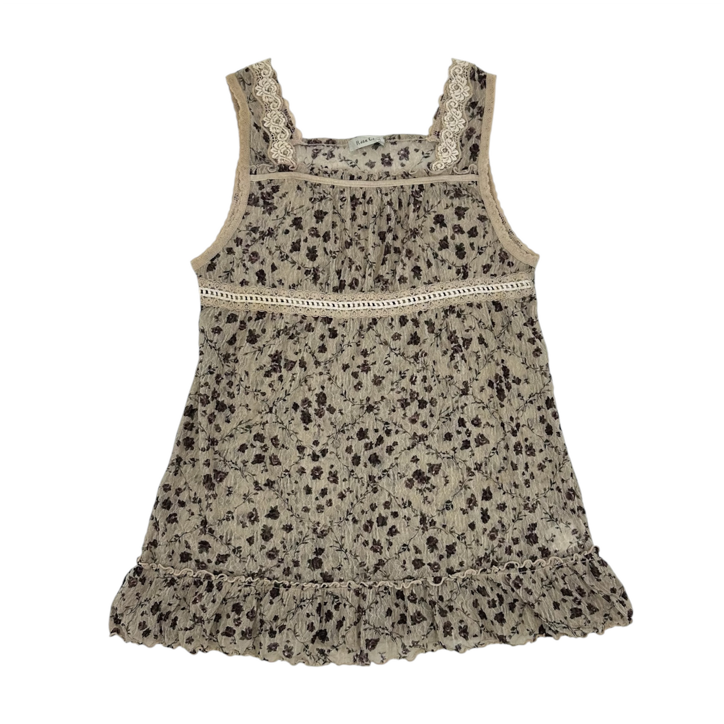 Rosa Cheri Floral Lace Tank