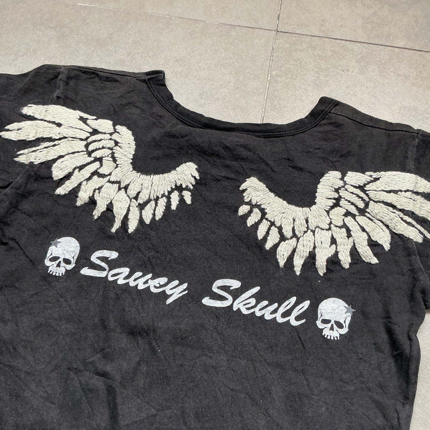 Skull Tee with Back Wings