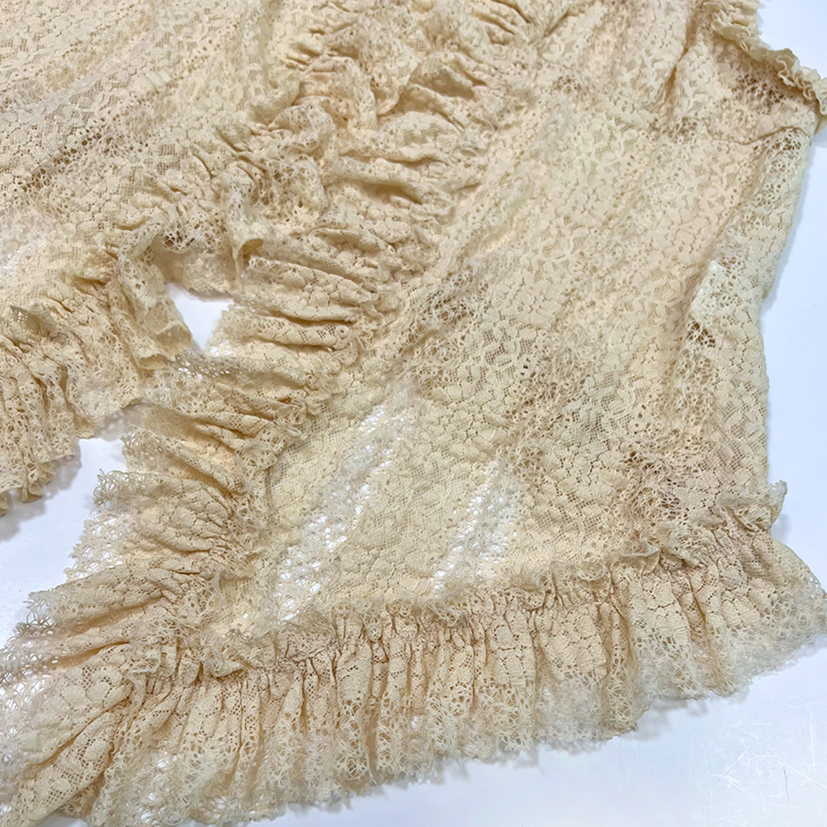 Ruffle Lace Asymmetrical Vest Cardigan