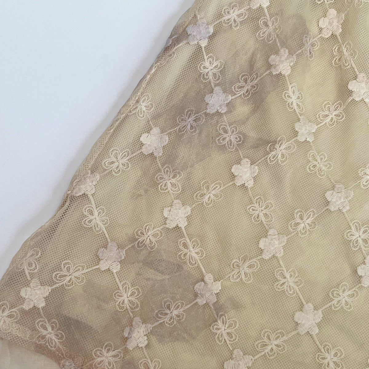 Ruffle Mesh Lace Layered Mini Skirt