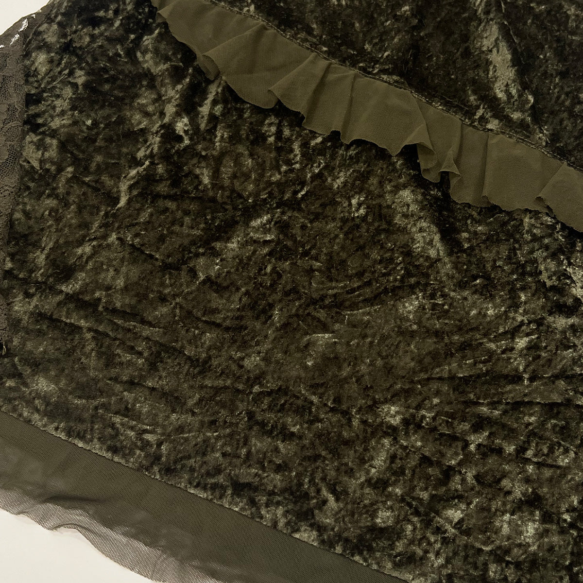 Lace & Velvet Splicing Asymmetrical Hem Cami Dress