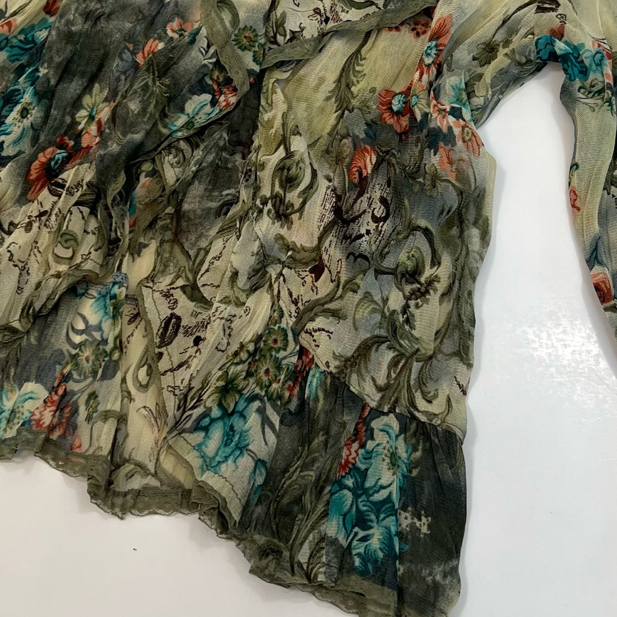 Lace Trim Floral Cardigan