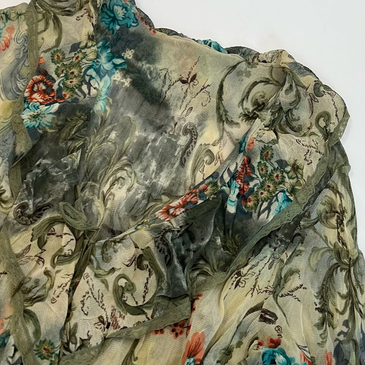 Lace Trim Floral Cardigan