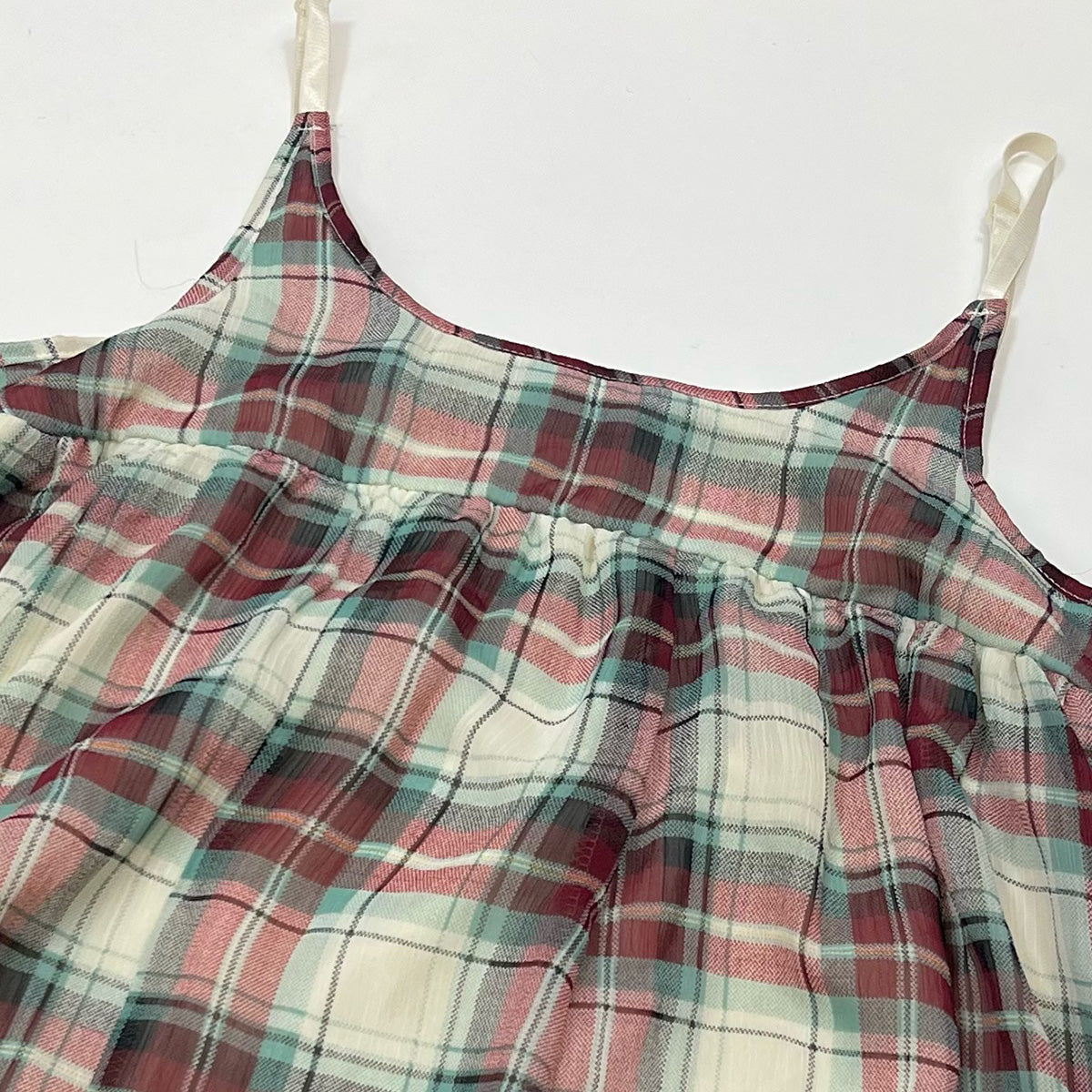 Checked Layered Cami Dress