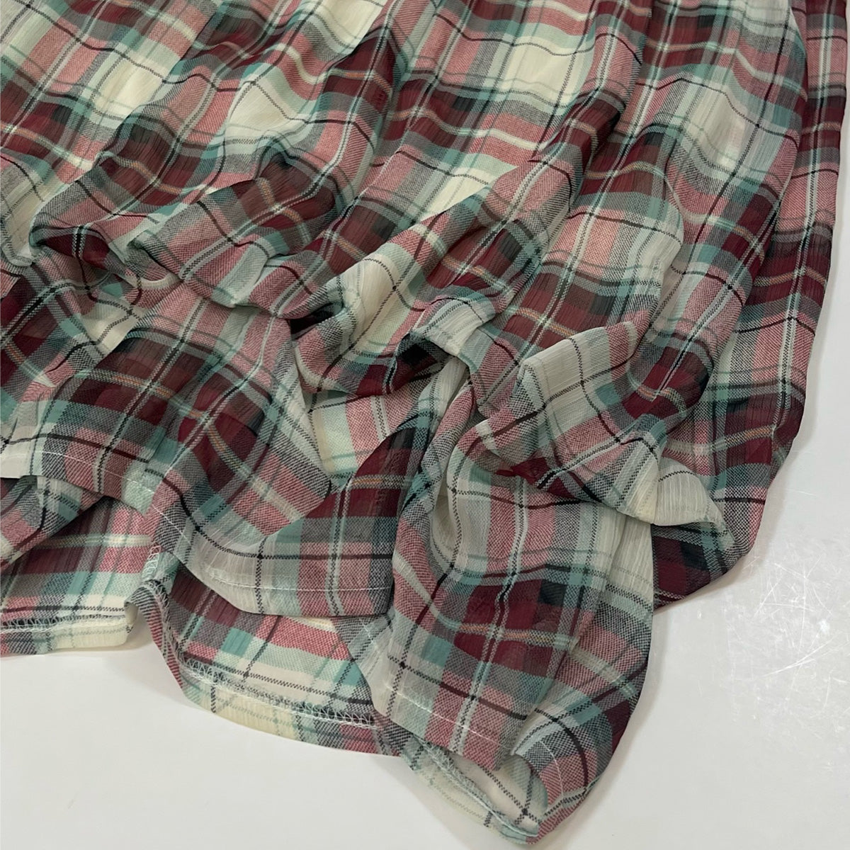 Checked Layered Cami Dress