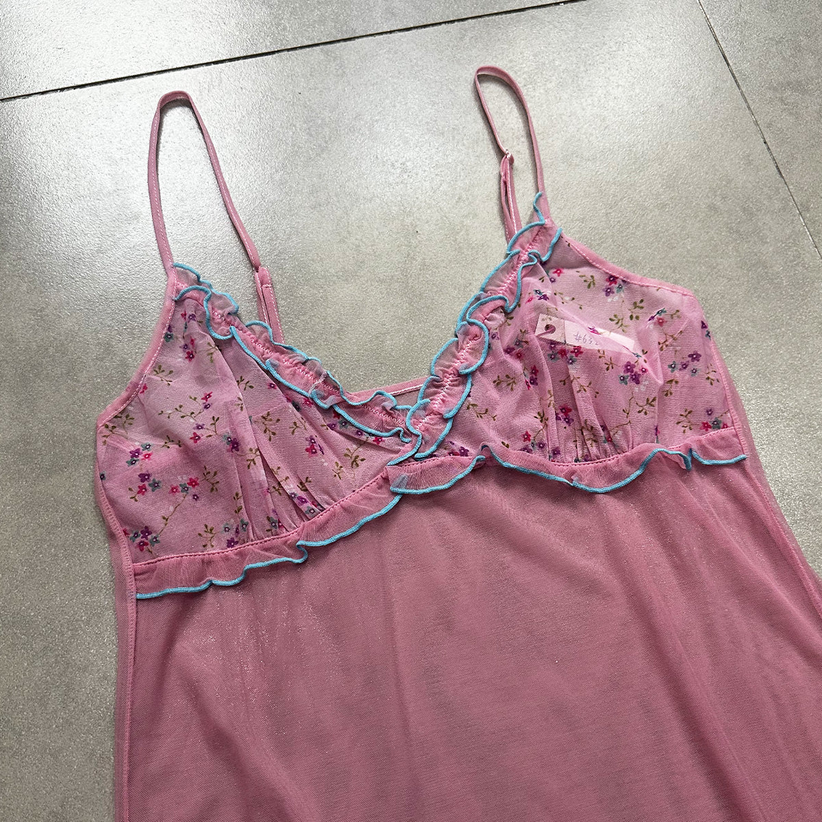 Floral Mesh Cami Dress