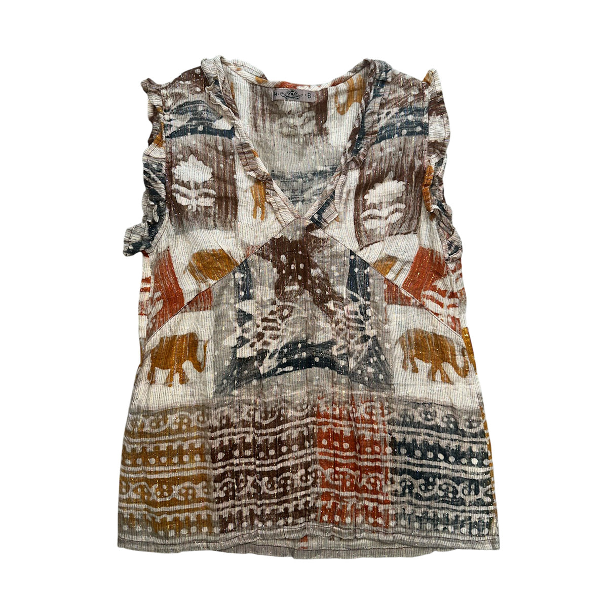 Shimmering Graphic Pattern Vest