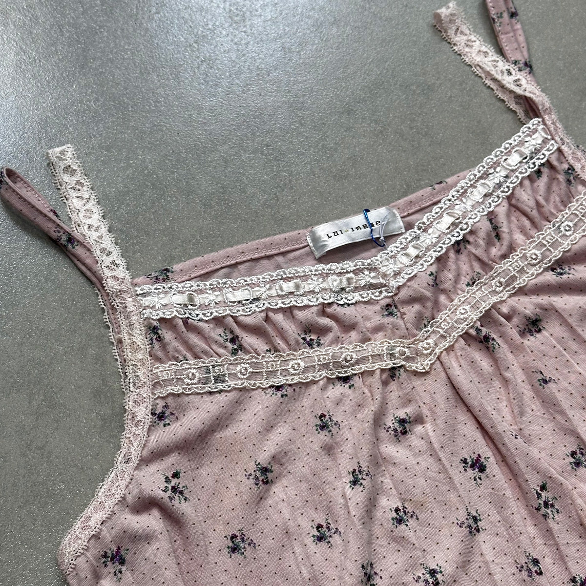 Lace Trim Floral Camisole