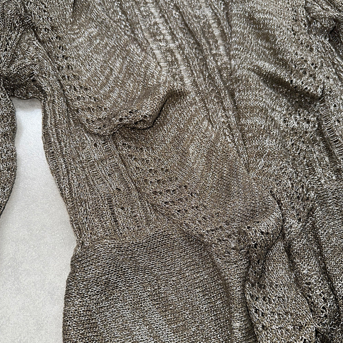Shimmering Ruffle Knit Cardigan
