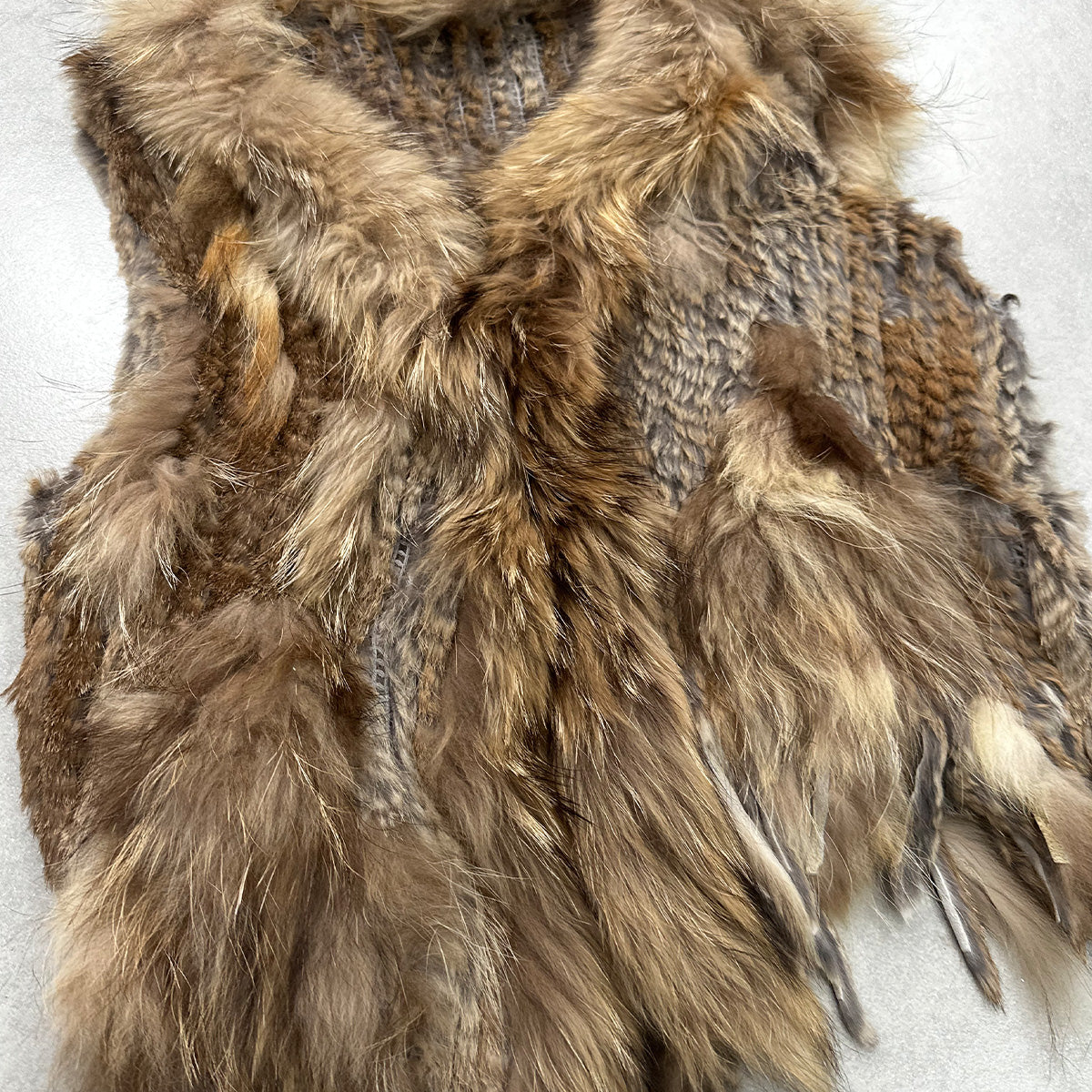 Rabbit and Raccoon Fur Vest Outer