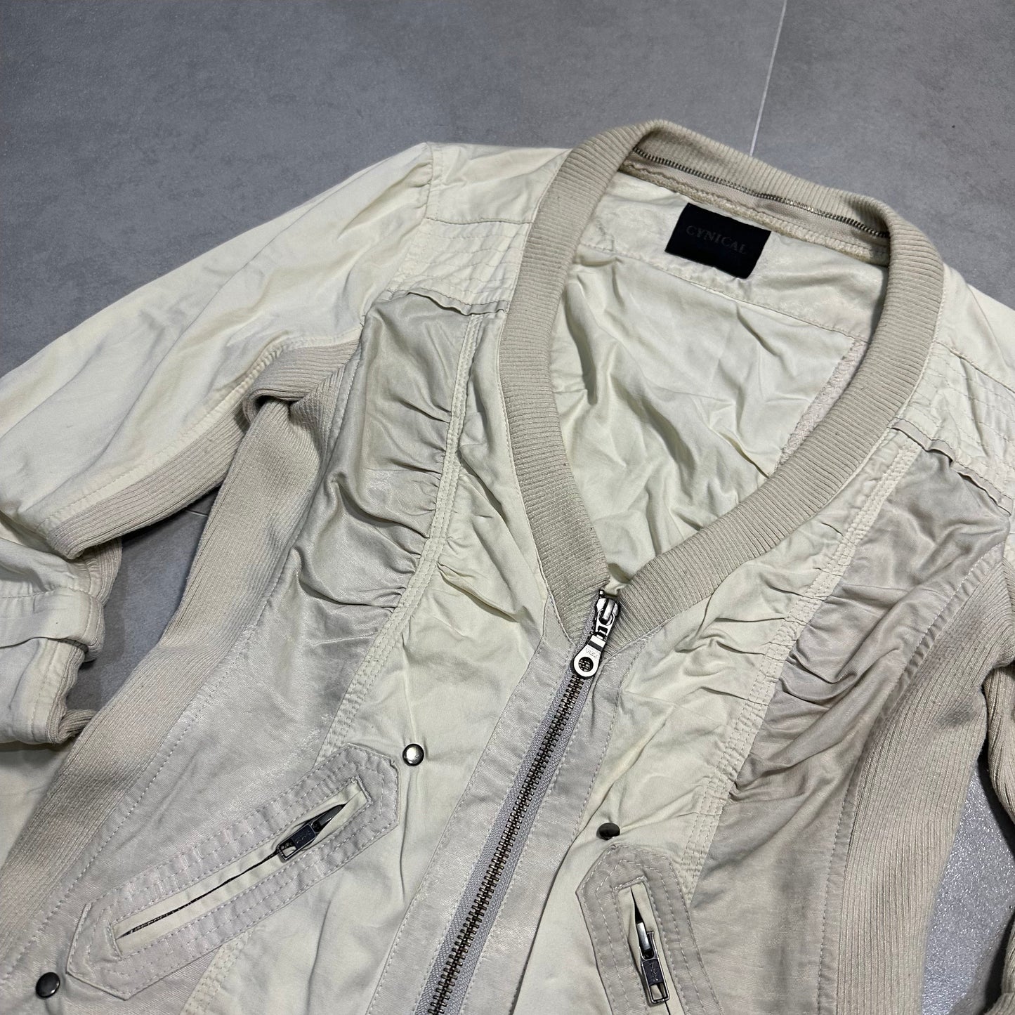 Zip Up Multi-Fabric Jacket