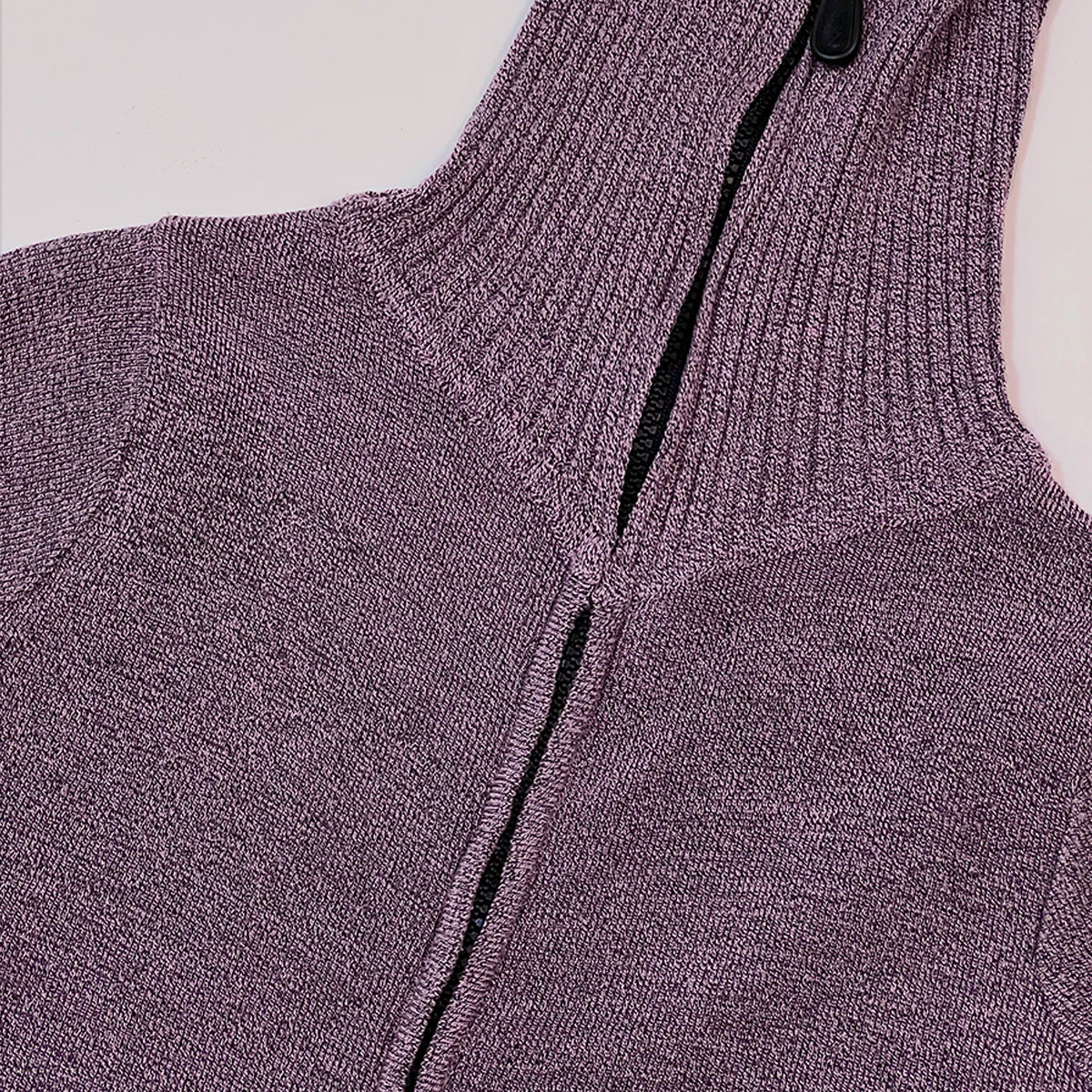 Zip Up Turtle Neck Knit Vest