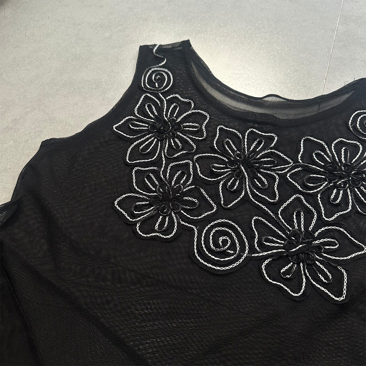 Mesh Floral Vest