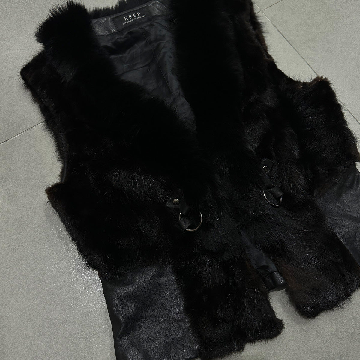 Luxe Fur Leather Cardigan