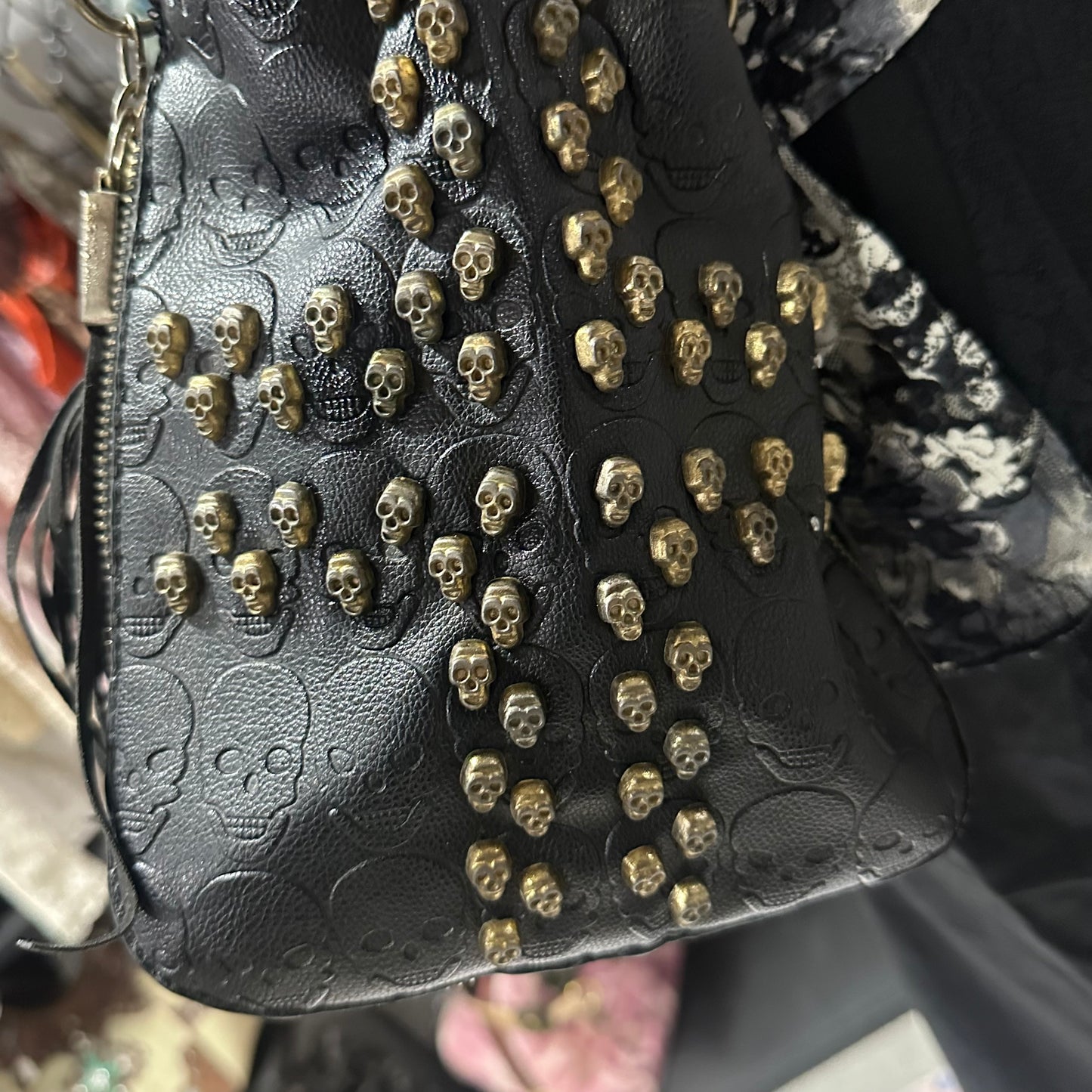 Skull Stone Leather Crossbag