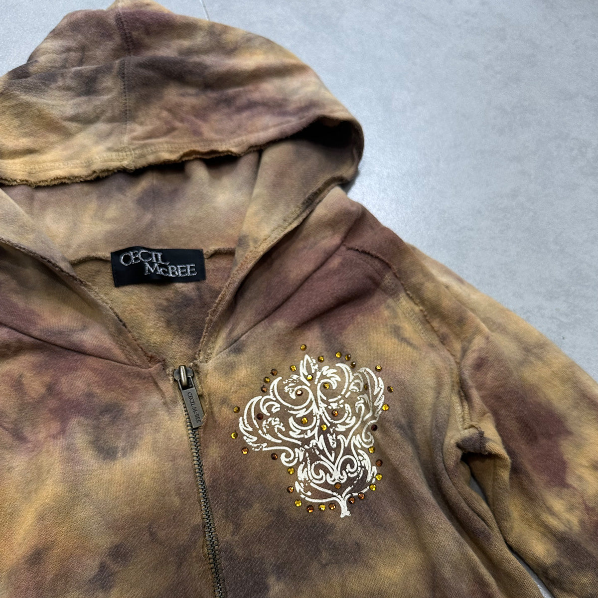 Tie Die Double Zip Hoodie