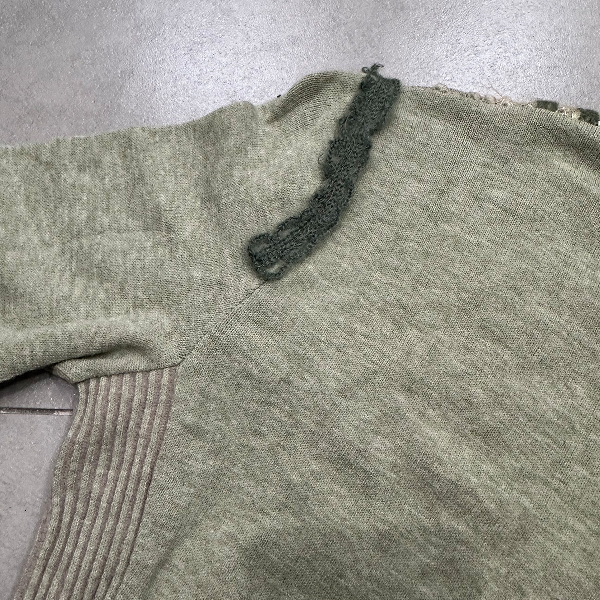 Sheer Lace Knit Long Sleeves Top