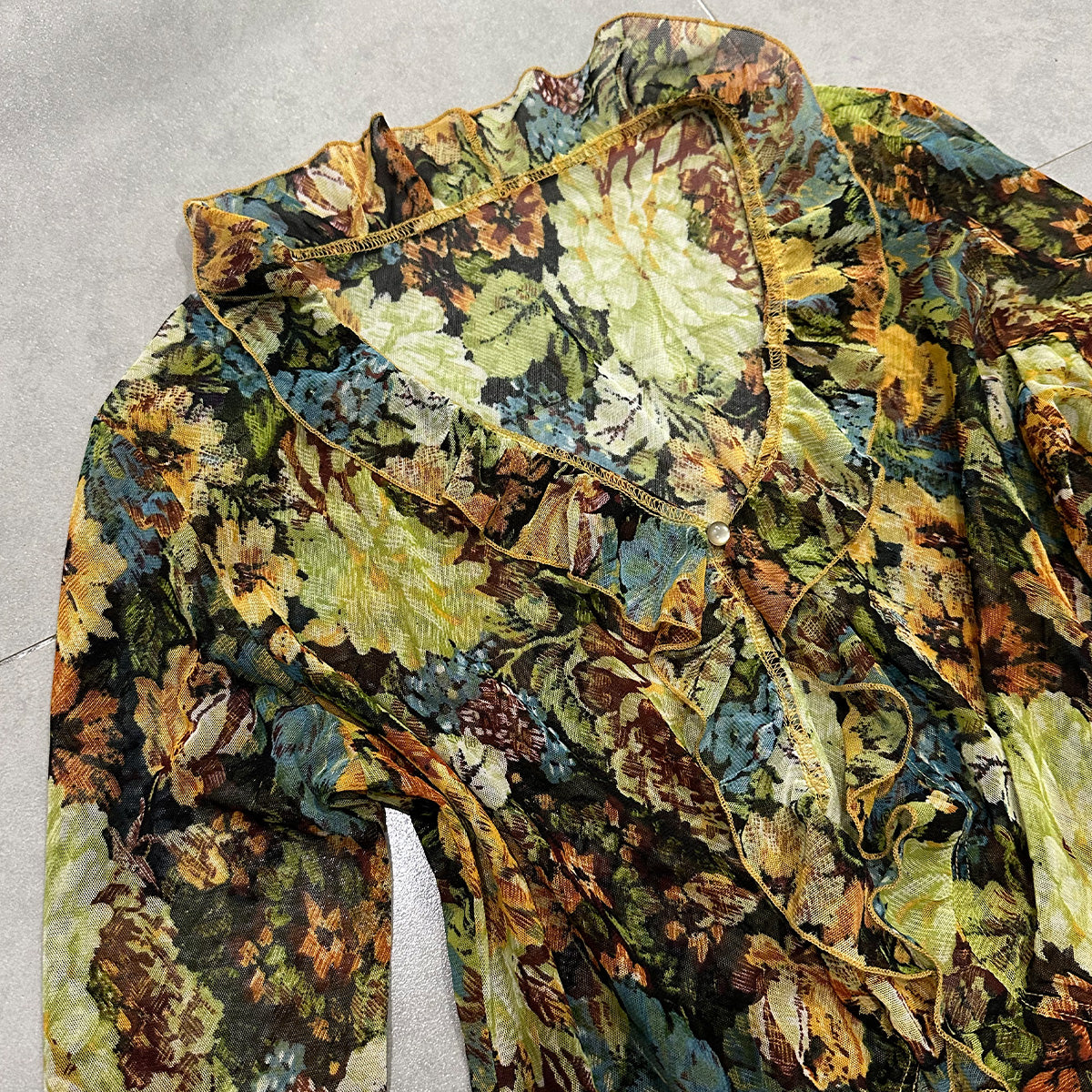 Floral Mesh Cardigan