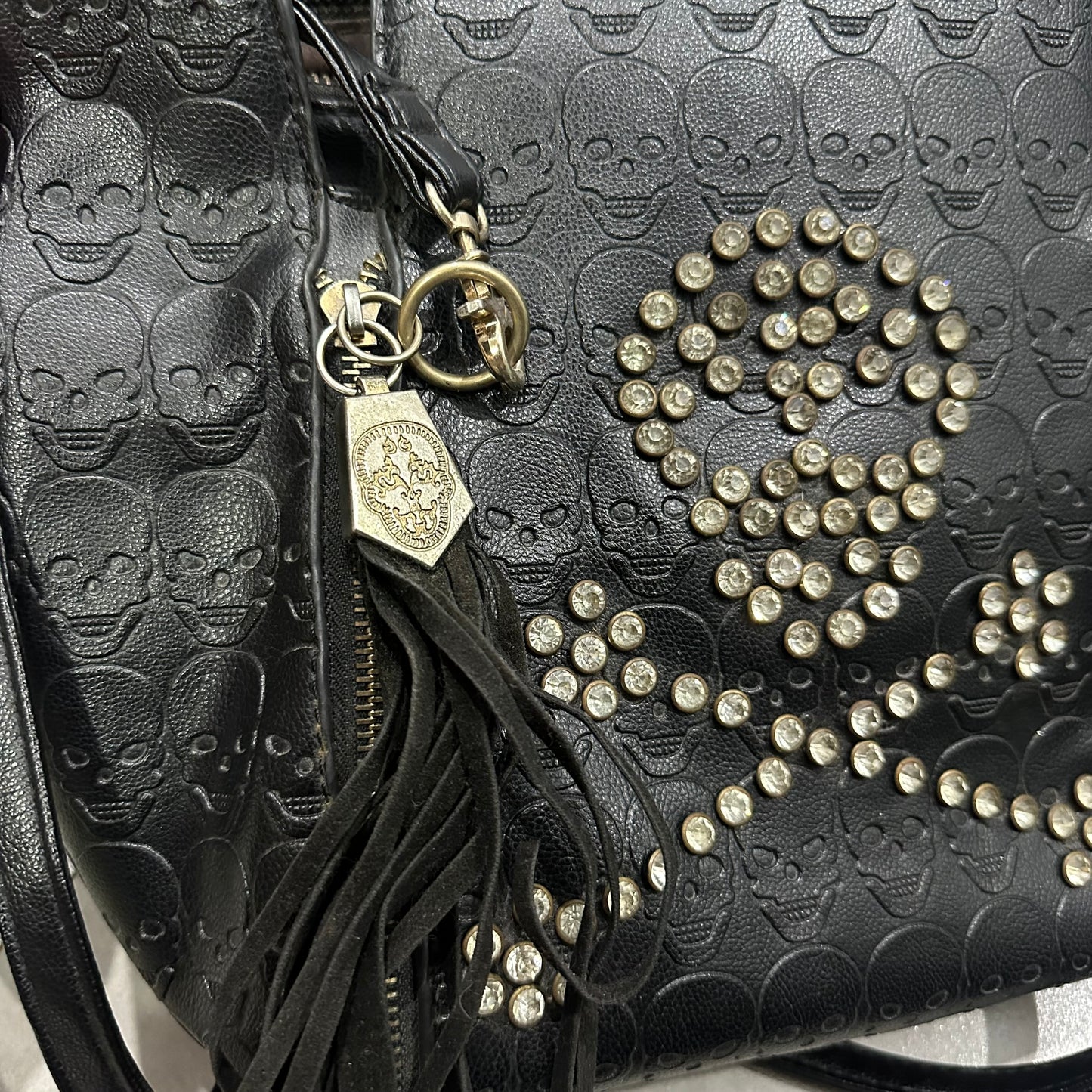 Skull Stone Leather Crossbag