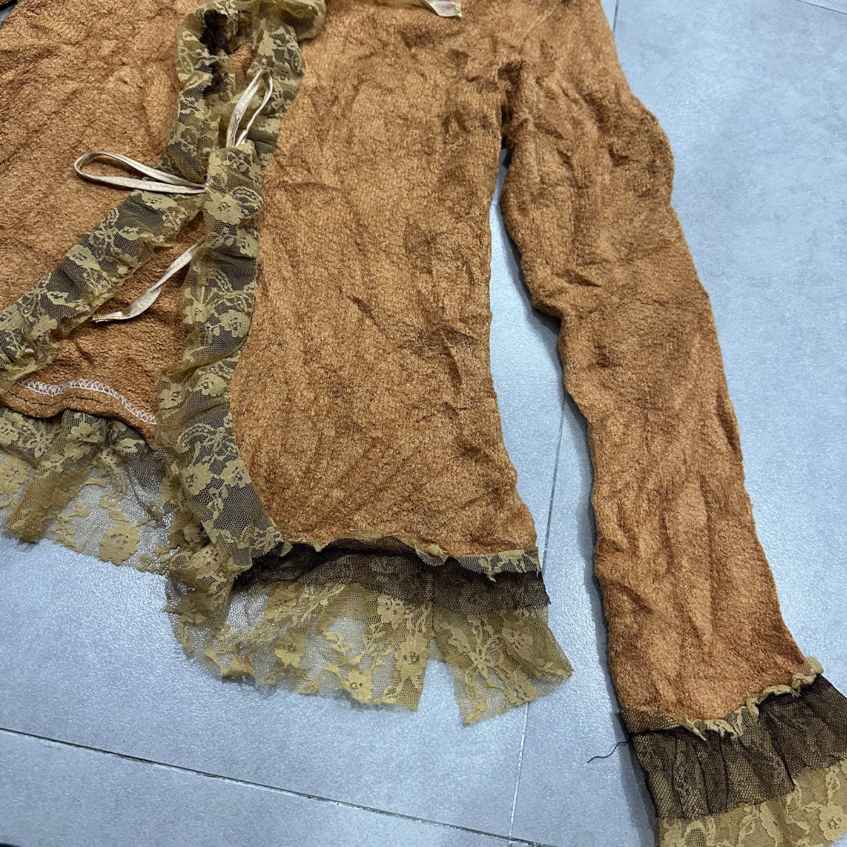 Lace Trim Knit Cardigan