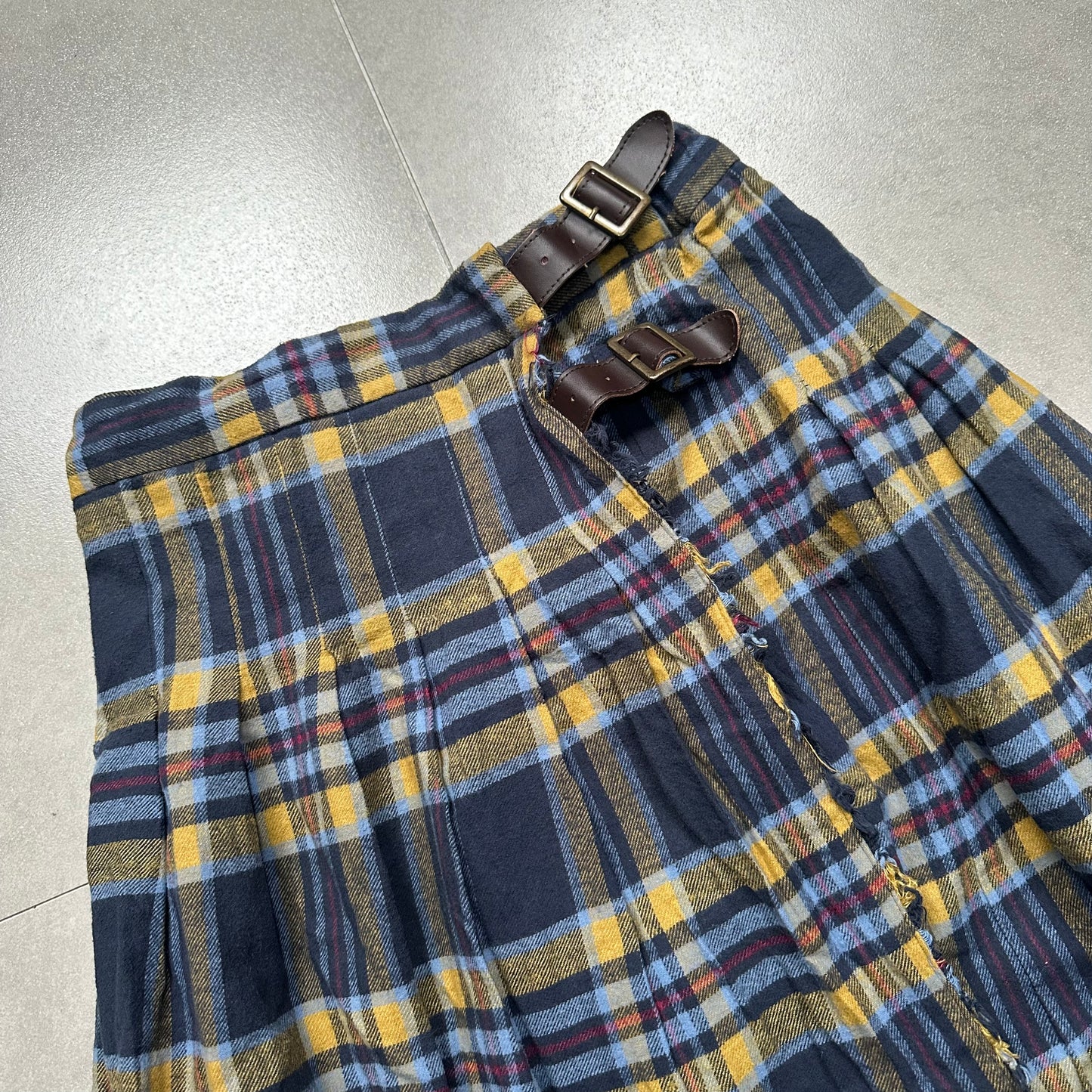 Checked Midi Skirt