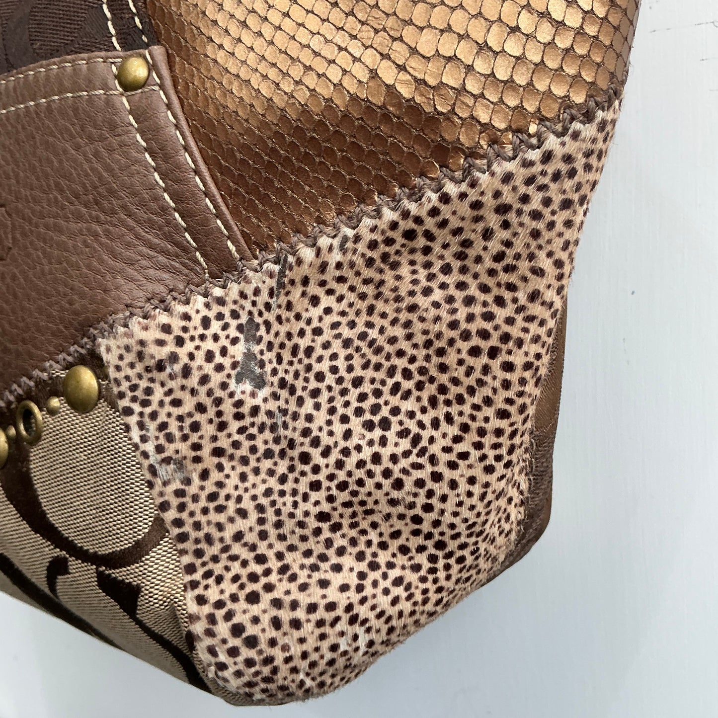 Coach Patchwork Signature Leather Tote Bag 12899