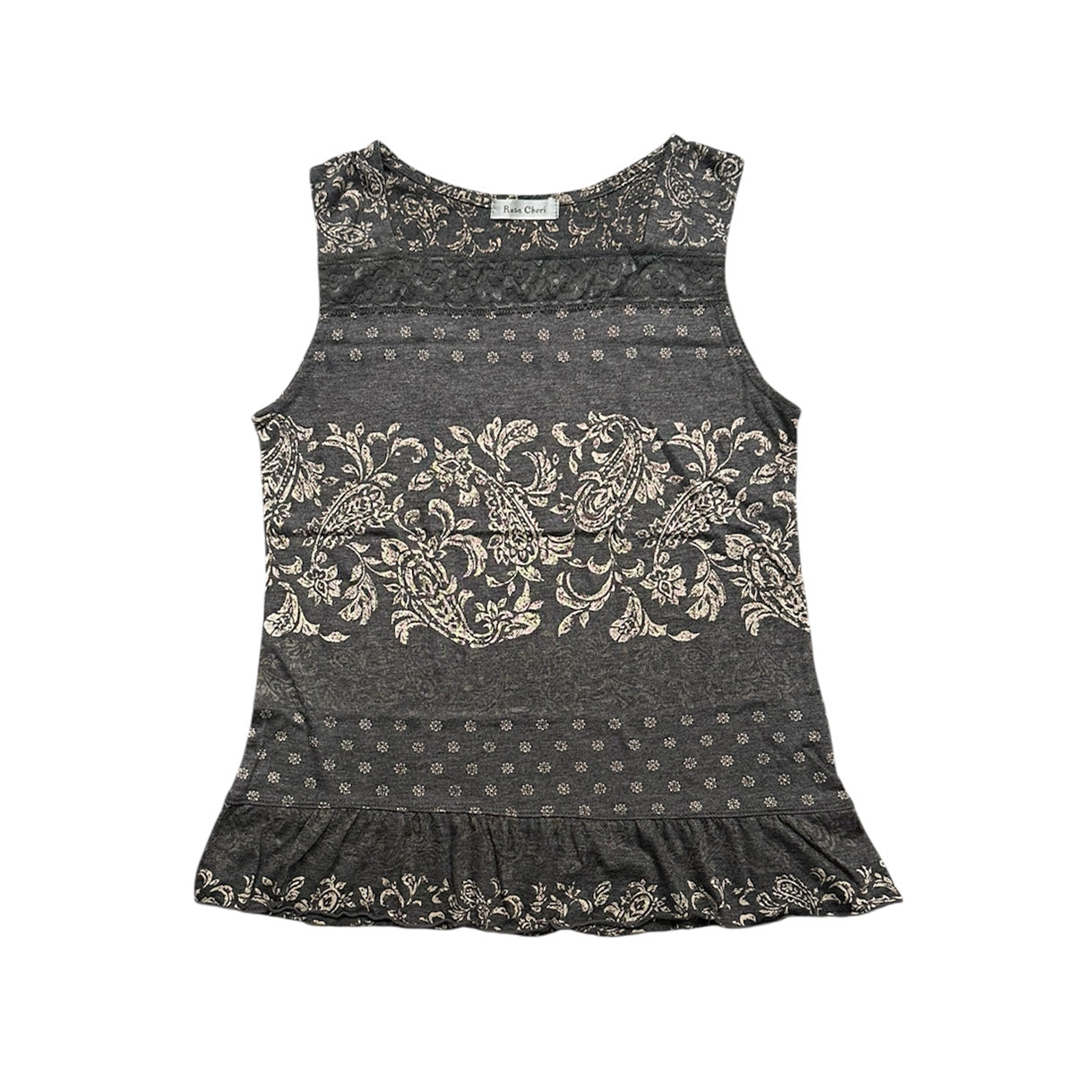 Lace Trim Pattern Vest