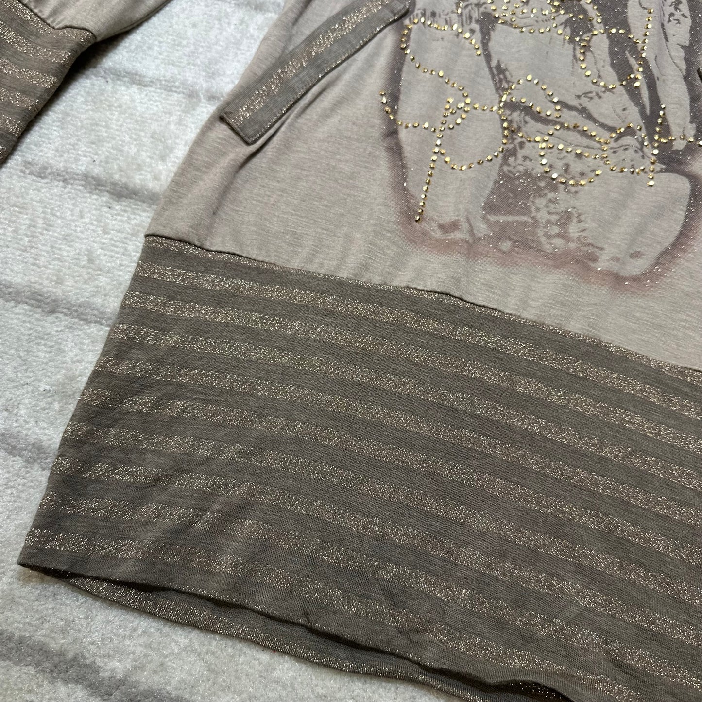 Beaded Graphic Hoodies Dress