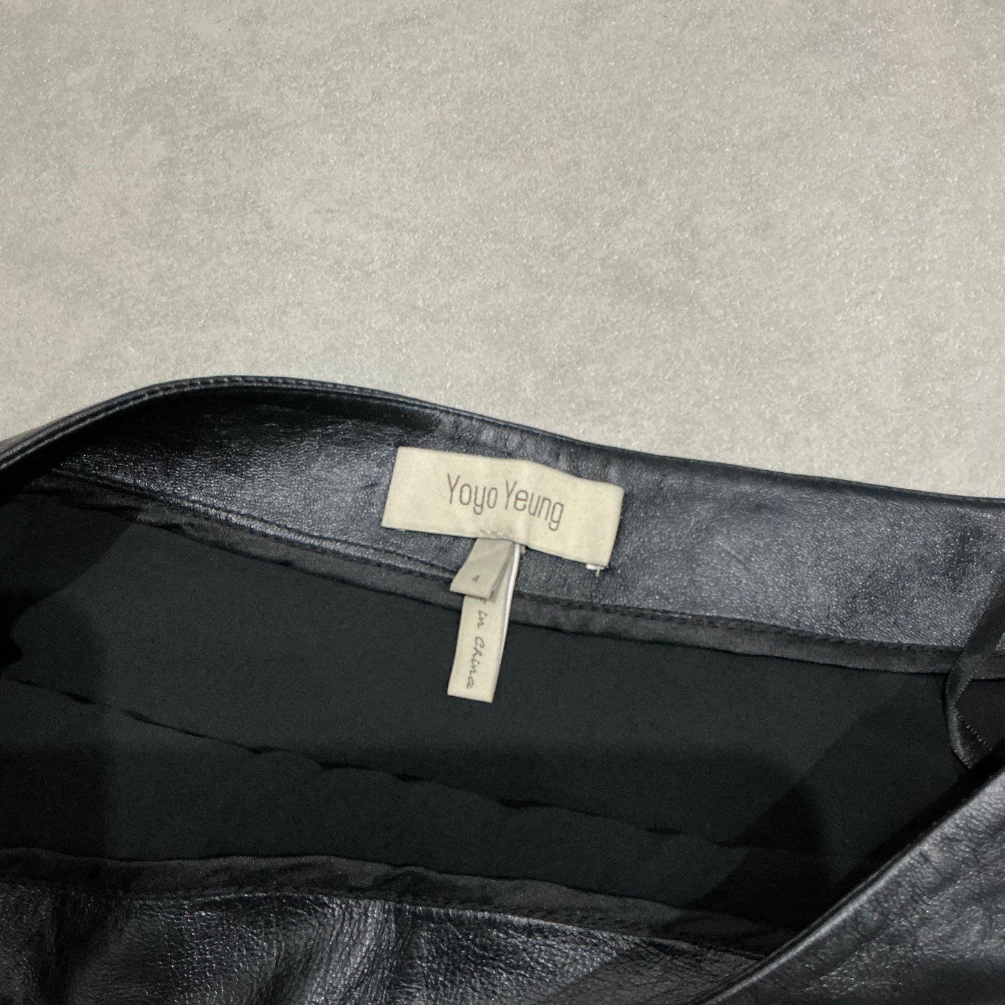 Leather A-line Mini Skirt