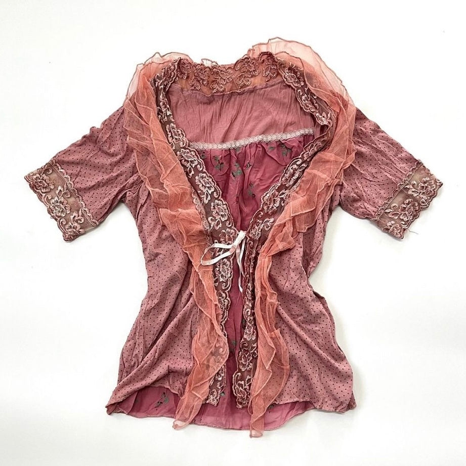 Layered Lace Trim Top