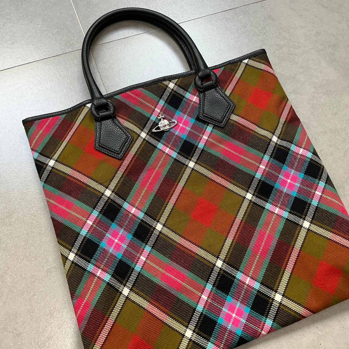 Vivienne Westwood Checked 2way Tote Bag