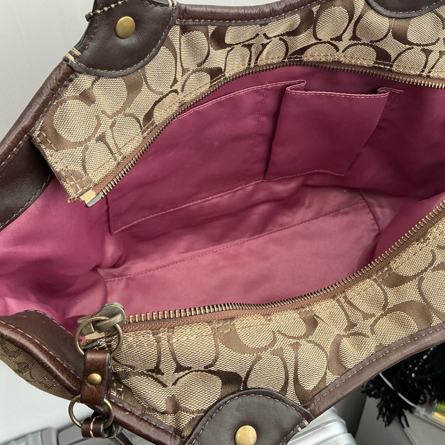 Coach Patchwork Signature Leather Tote Bag 12899