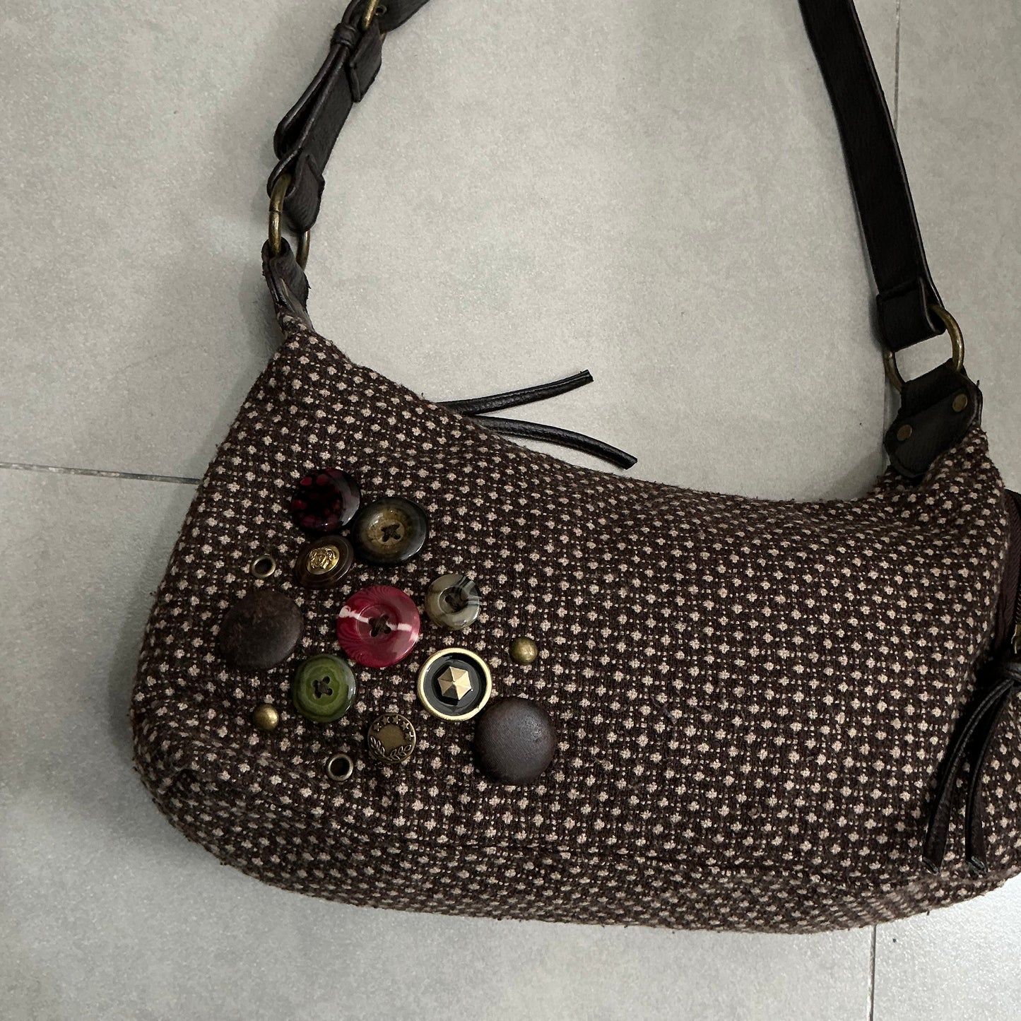 Button Polka Dot Hangbag