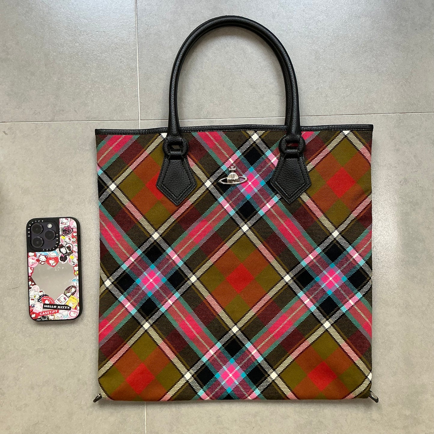Vivienne Westwood Checked 2way Tote Bag
