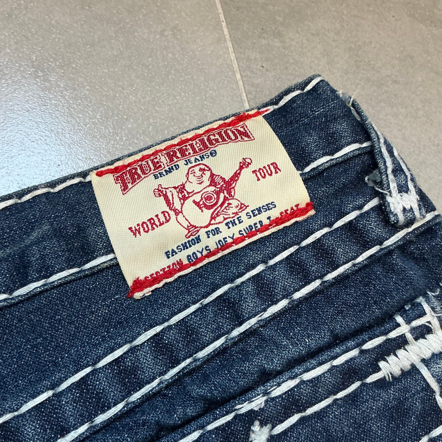 00s True Religion Girls Joey Super T World Tour Flare Jeans