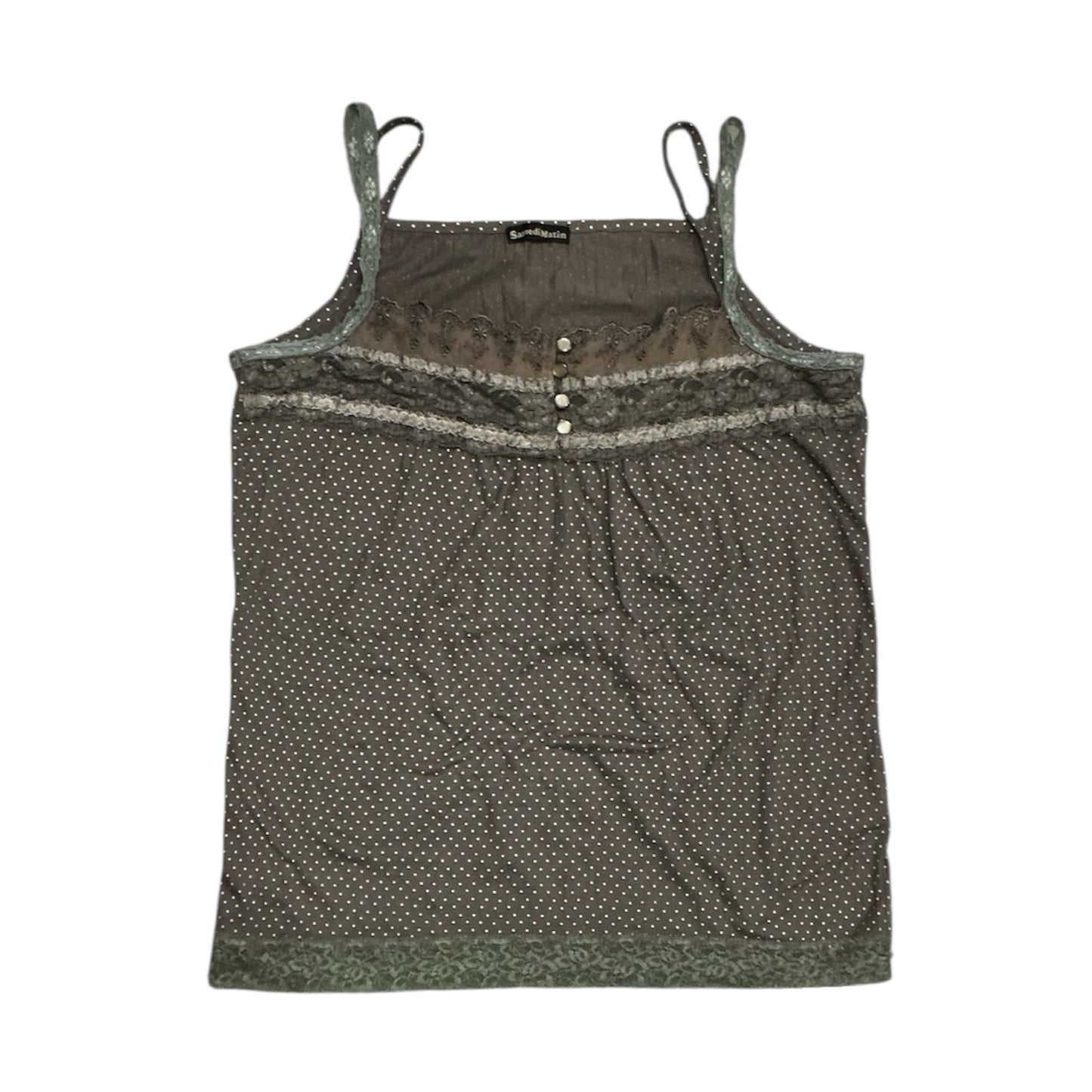 Polka Dot Lace Trim Camisole